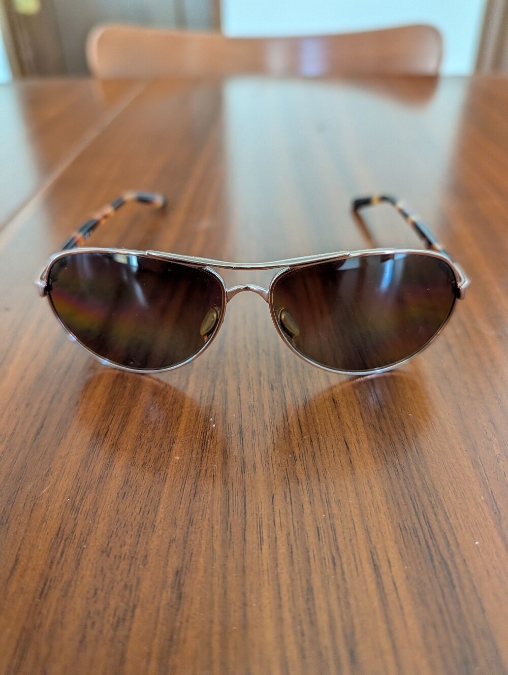 Oakley Feedback OO4079-14 Rose Gold Tortoise Polarized Brown Aviator 59-13-135